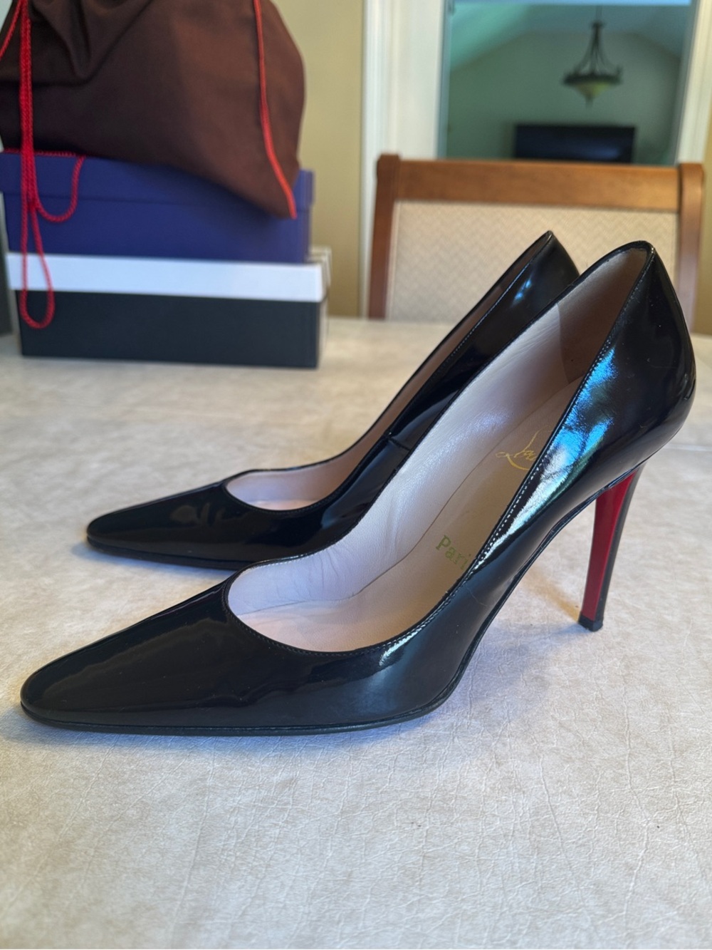 Christian Louboutin Black Patent Pumps